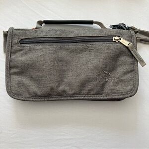 L.L.Bean Travel Passport Ticket Wallet Gray